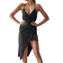 Dress Lace Irregular Deep V Neck Strap Formal - menochic